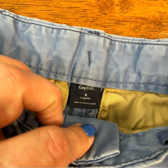 Gap kids 100% cotton blue khaki shorts size 8 - Picture 2 of 5